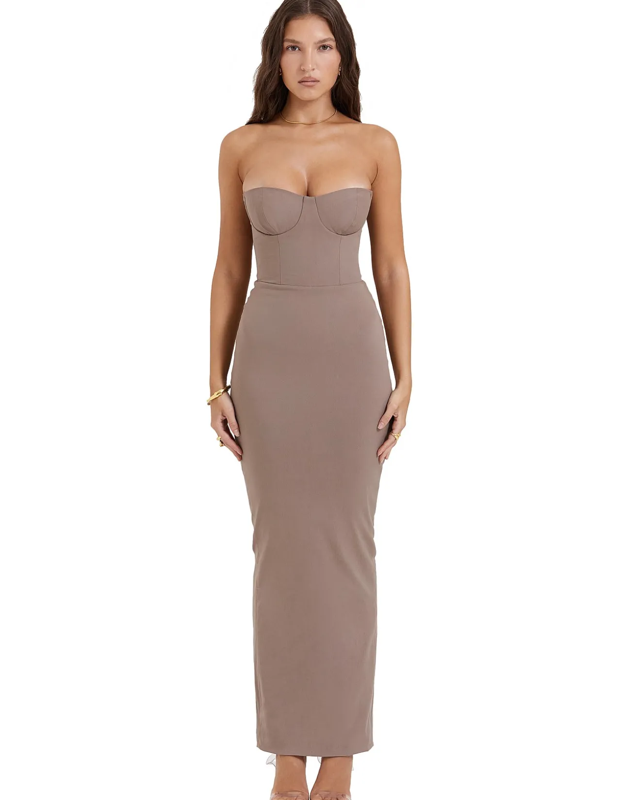 Lucia Strapless Corset Maxi Dress