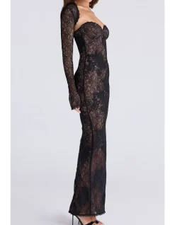 LUCIENNE STRETCH LACE MAXI DRESS