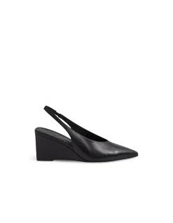 Luisah Pointed Toe Slingback Wedge Heels
