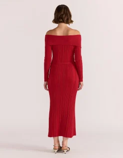 LUNA OFF SHOULDER KNIT DRESS