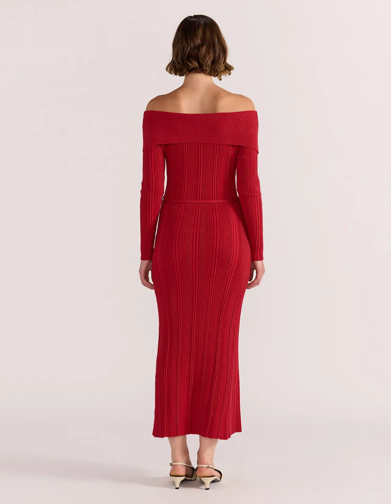 LUNA OFF SHOULDER KNIT DRESS