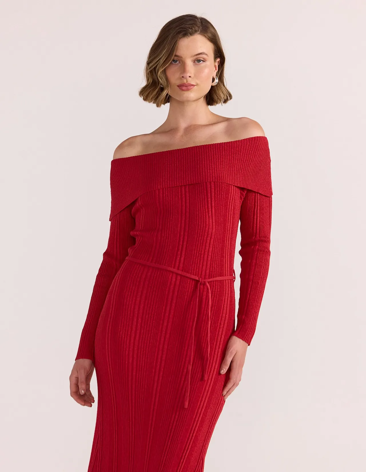 LUNA OFF SHOULDER KNIT DRESS
