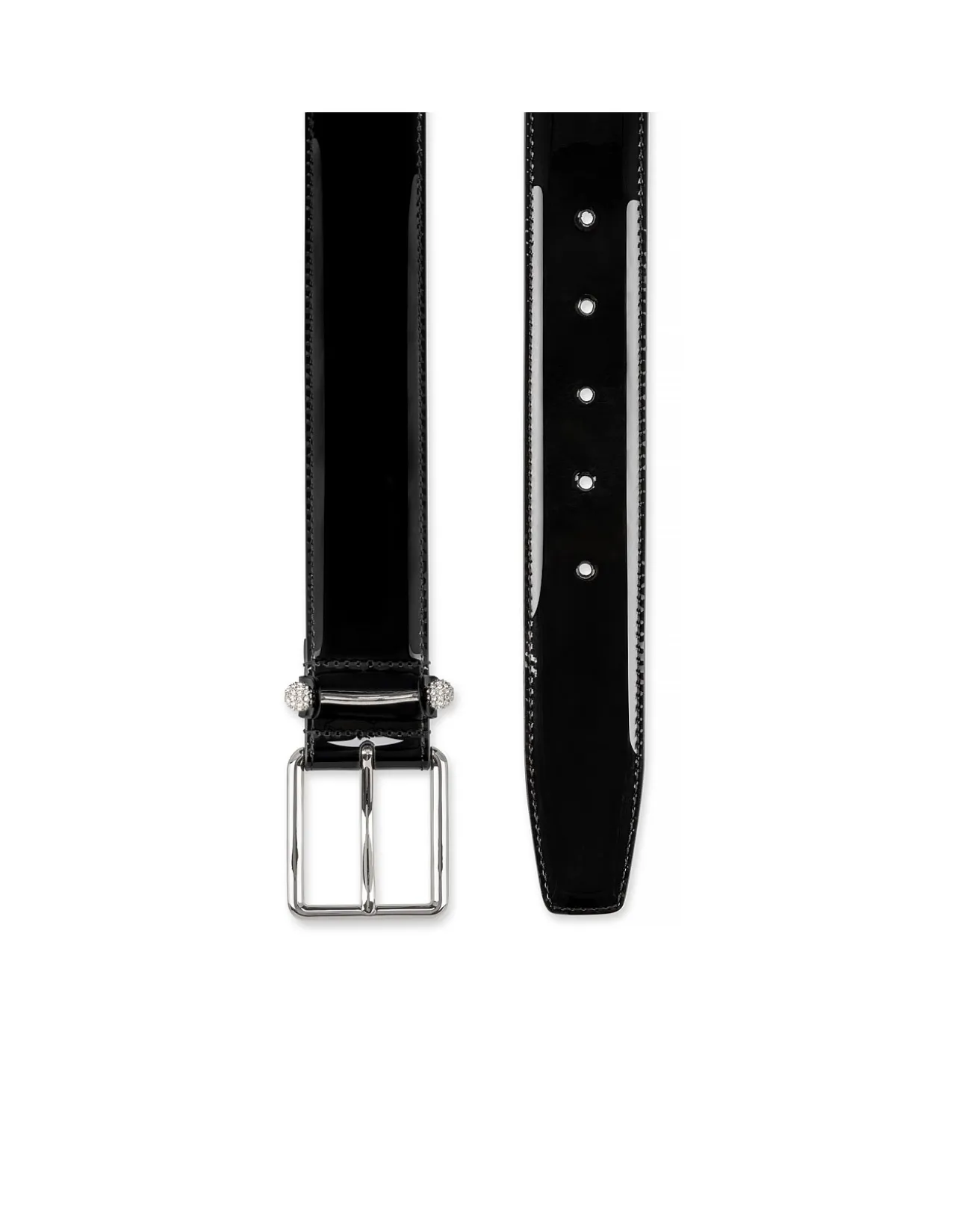 Lunar New Year Chambeliss Belt 35 Mm Patent/Night Strass Black/Silver