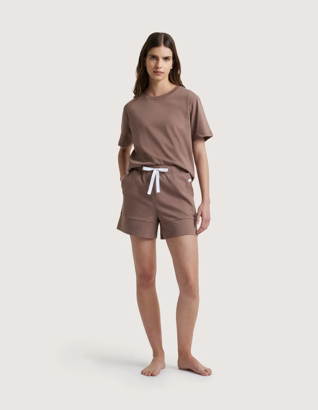 LUNA SHORT LARGE IN HAZELNUT