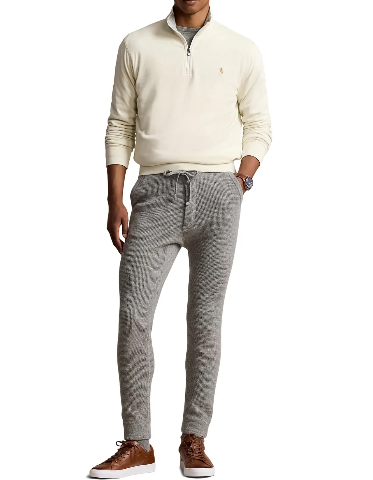 LUXURY JERSEY QUARTER-ZIP PULLOVER
