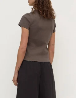 Lyla Cap Sleeve Tee Bark