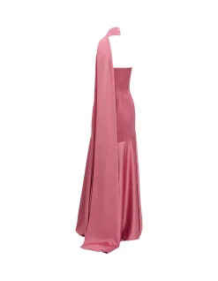 MAE STRAPLESS MAXI DRESS WITH SCARF