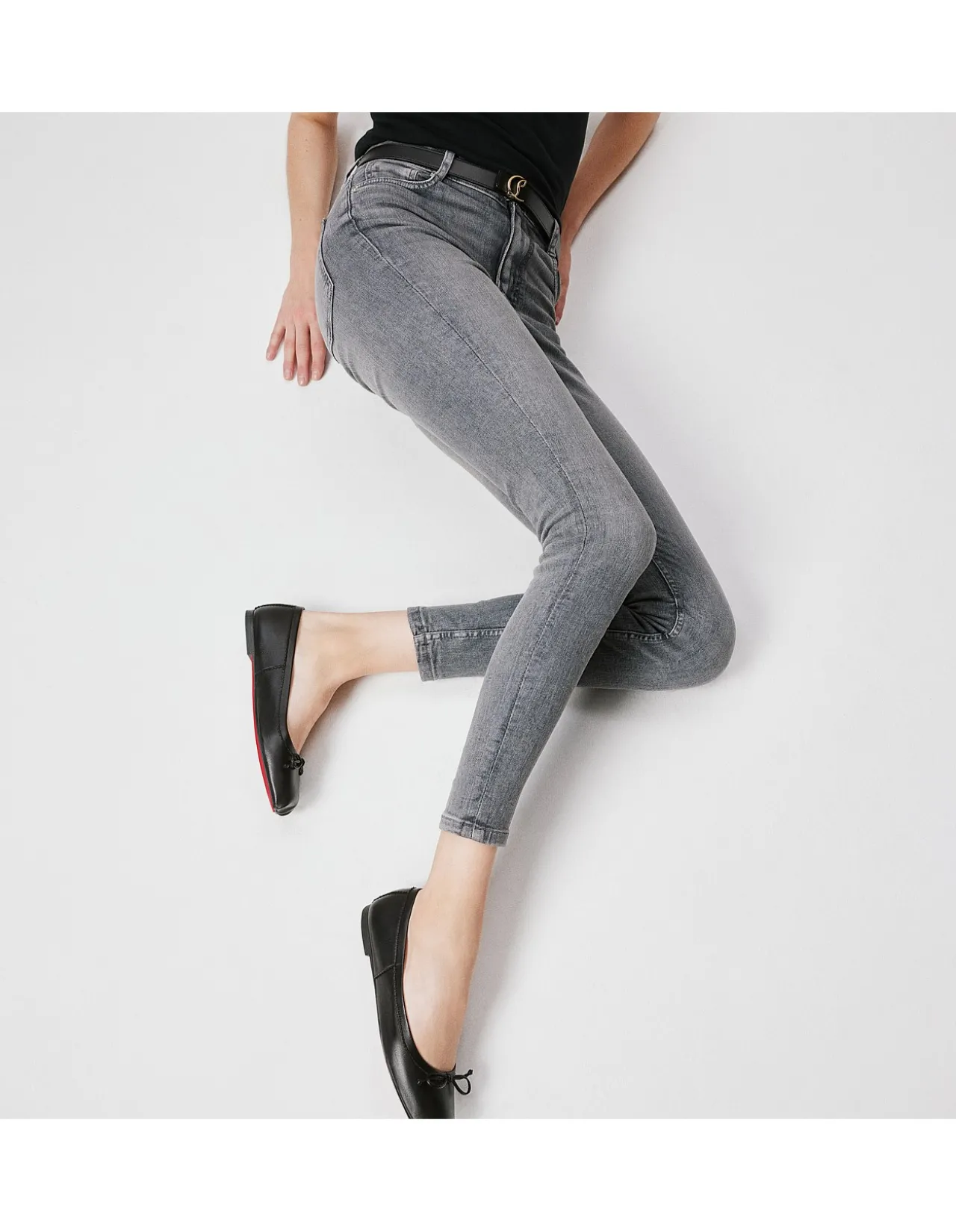 Mamadrague Flats Black Leather