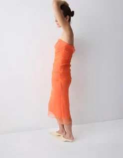 MANDARIN ORGANZA EMULATE STRAPLESS