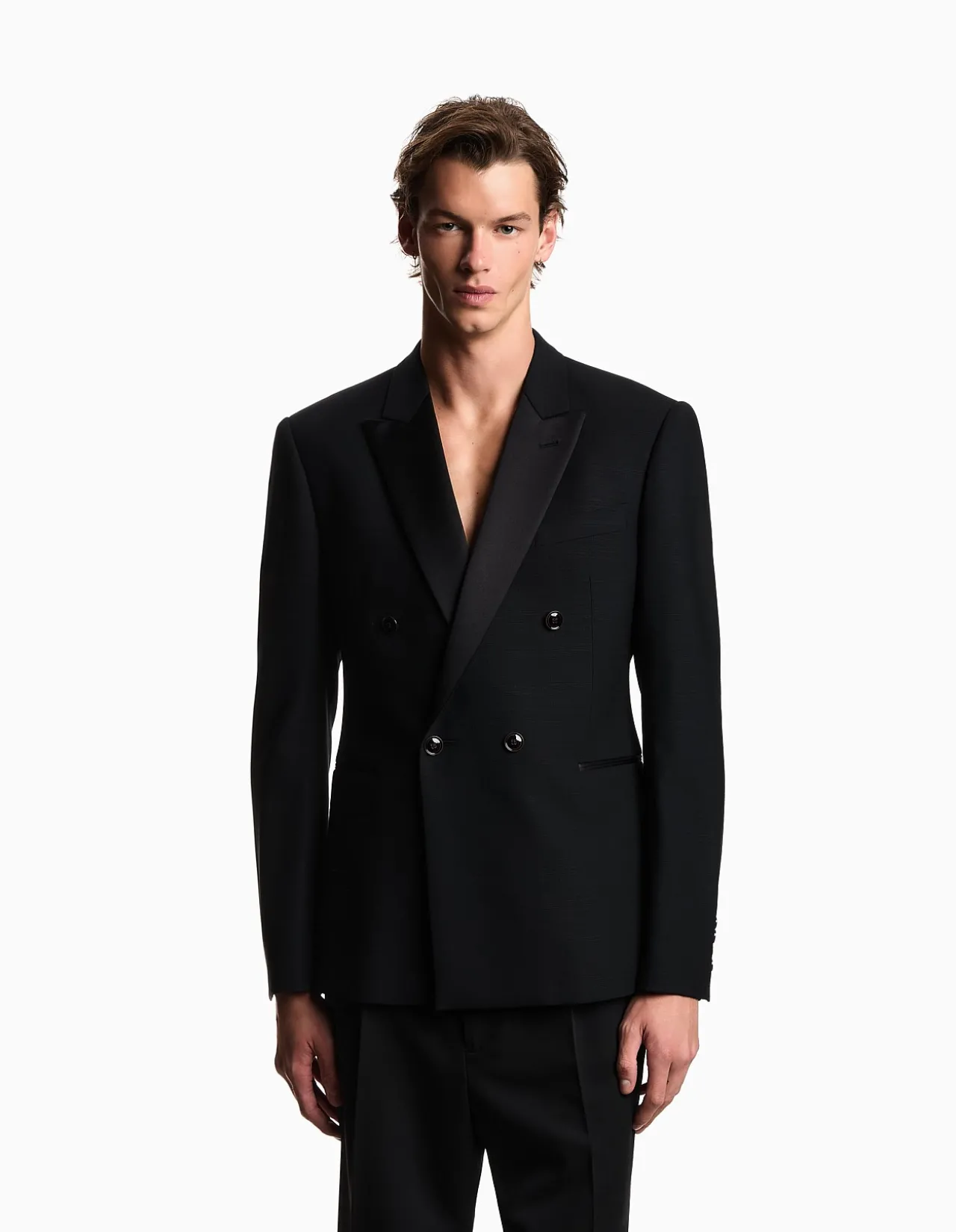 MAN'S DOUBLE-BREASTED TUXEDO WOOL JACKET