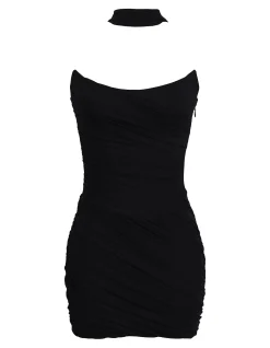 MARIELLA STRETCH DRAPED MINI DRESS