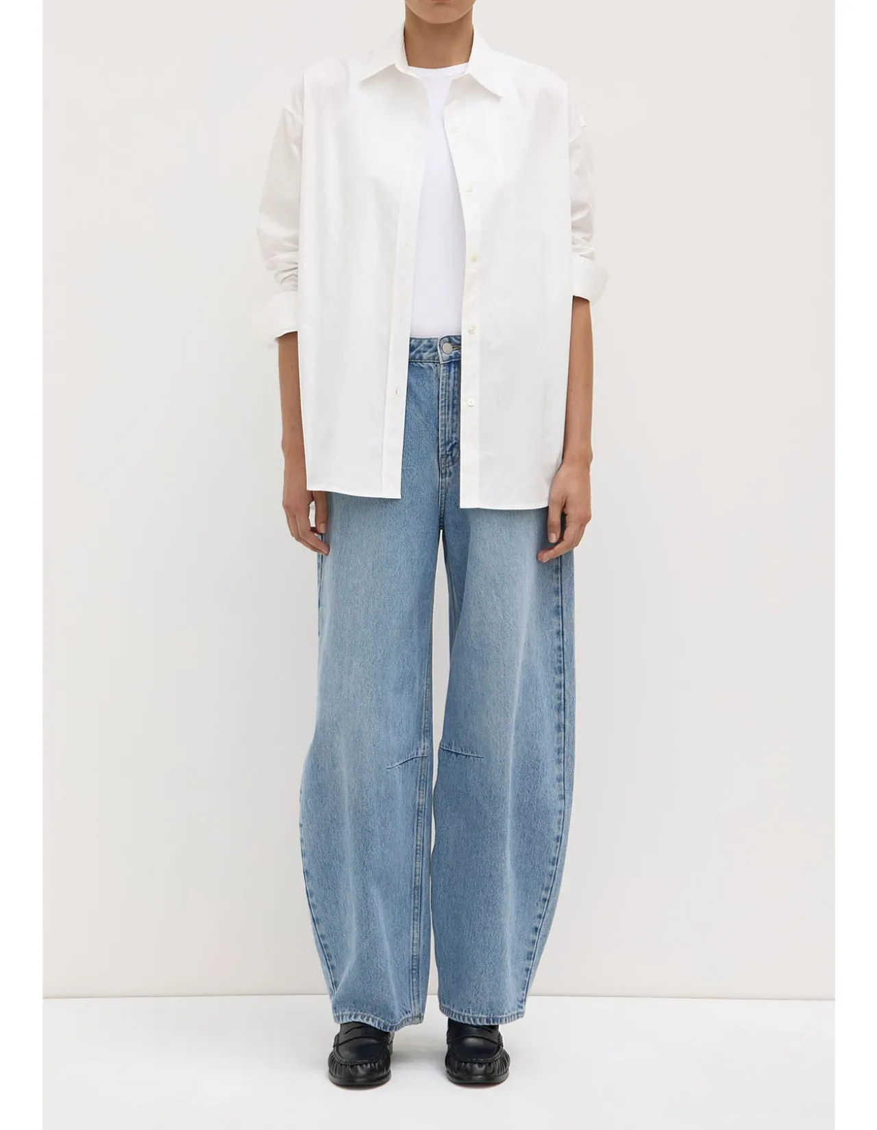Marigold Poplin Long Sleeve Shirt White