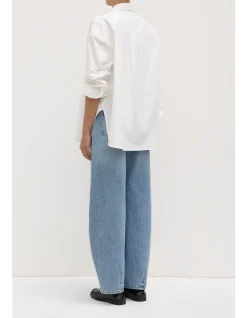 Marigold Poplin Long Sleeve Shirt White