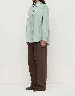Marigold Poplin Long Sleeve Shirt Mint