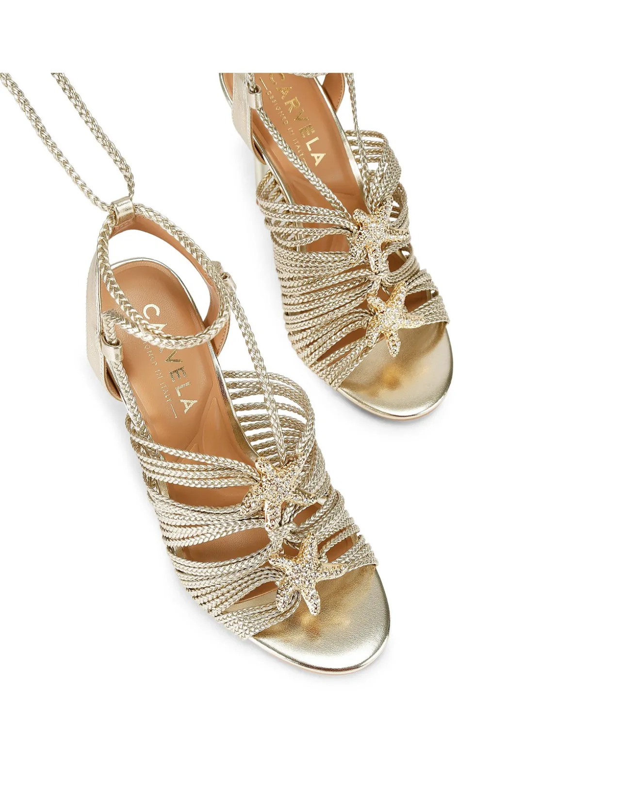 Marina High Tie Leather Heel