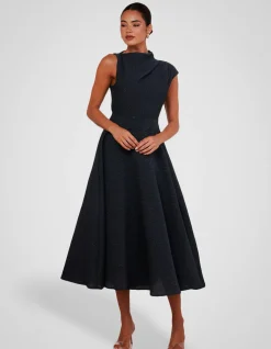 MARLO HIGH NECK MIDI DRESS