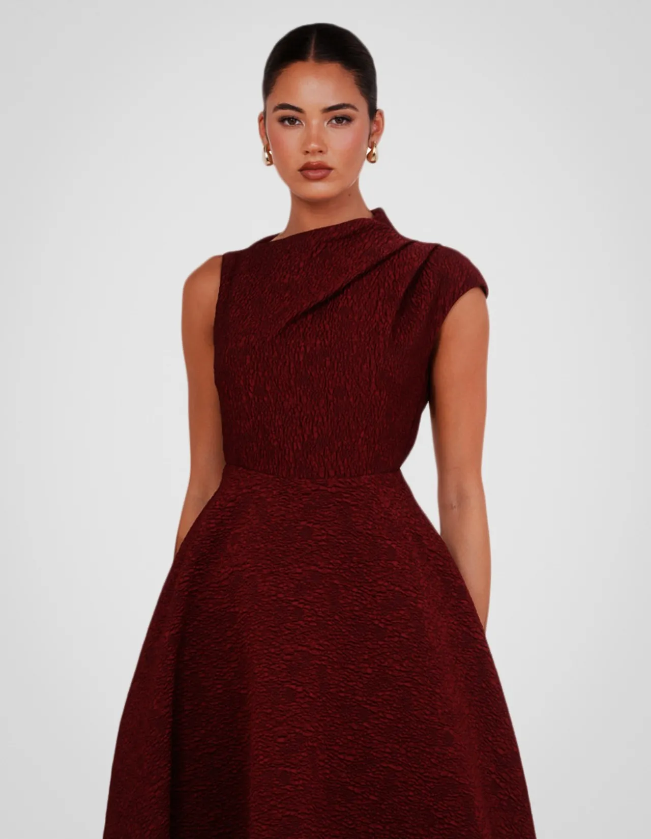 MARLO HIGH NECK MIDI DRESS