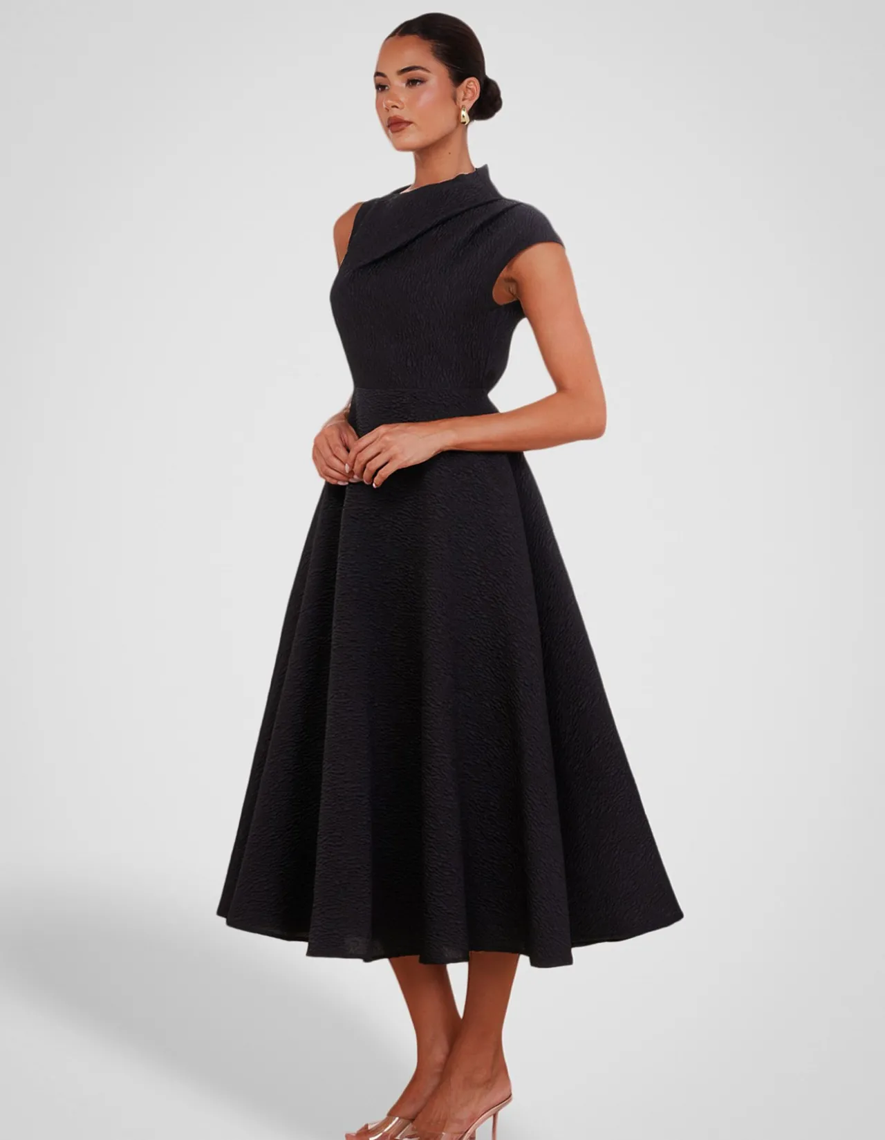 MARLO HIGH NECK MIDI DRESS