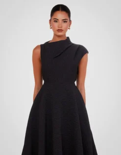 MARLO HIGH NECK MIDI DRESS