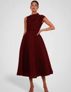 MARLO HIGH NECK MIDI DRESS