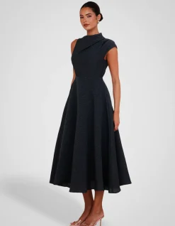 MARLO HIGH NECK MIDI DRESS