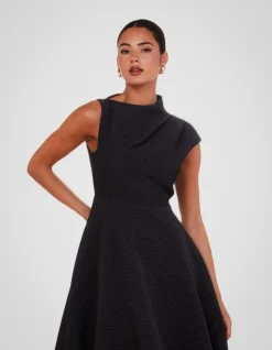 MARLO HIGH NECK MIDI DRESS