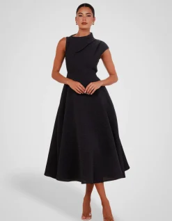 MARLO HIGH NECK MIDI DRESS