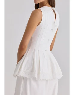 MARNIE FITTED LACE TRIM TOP