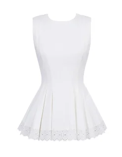 MARNIE FITTED LACE TRIM TOP