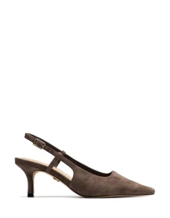 Marrie Mocha Brown Suede Leather Slingback