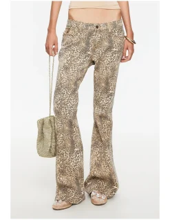 Mary-Kate Leopard Print Bootcut Jeans