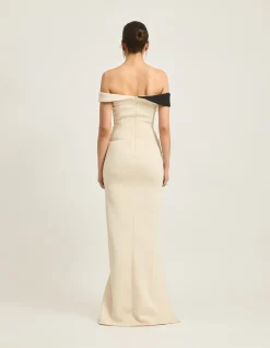 Marzanna Off Shoulder Split Maxi Dress