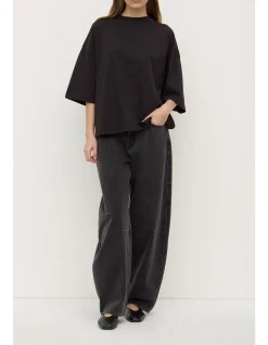 Max Cotton Oversized Tee Black