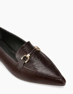 MEELA Raisin Crinkle Leather Loafer
