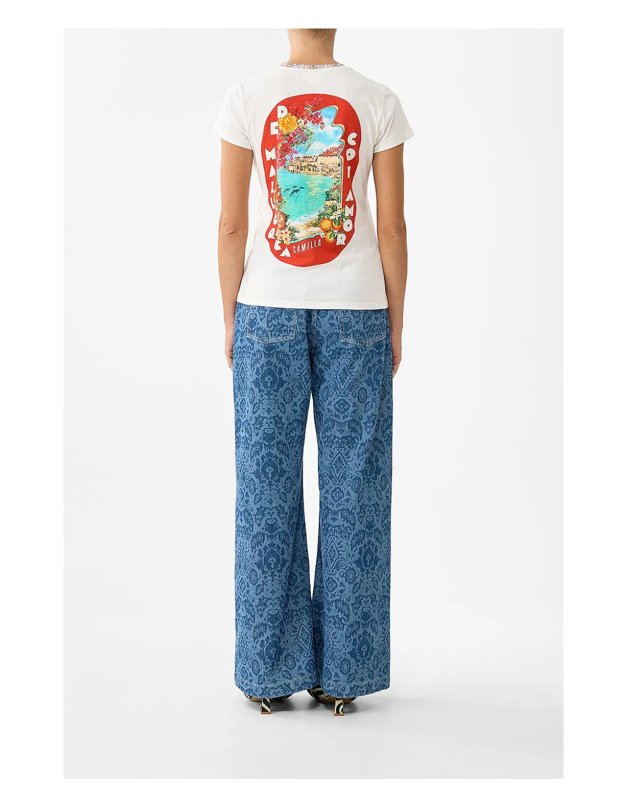 Meet Me In Mallorca Crystal Print T Shirt