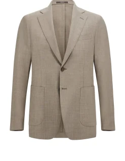 MELANGE WOOL STRETCH ARIA BLAZER