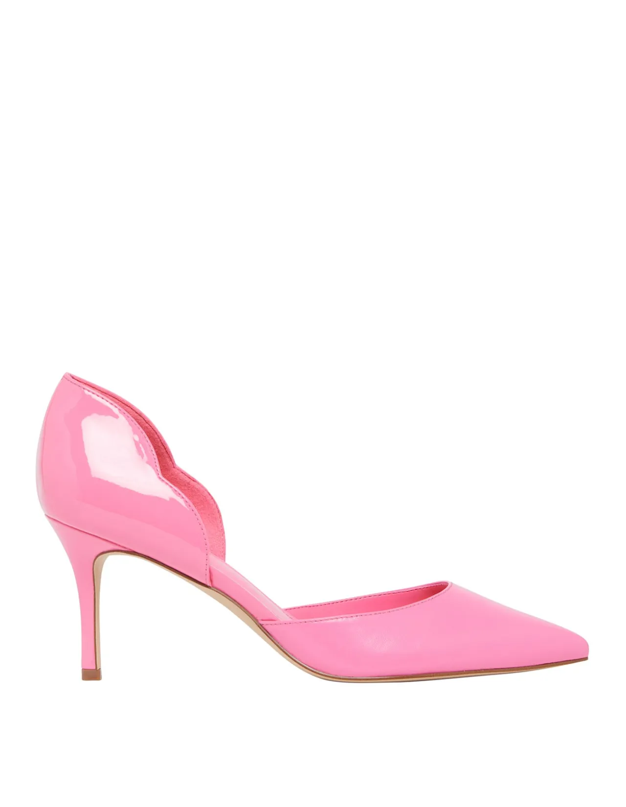 Mence Pump with Scallop Edge Heel Light Pink