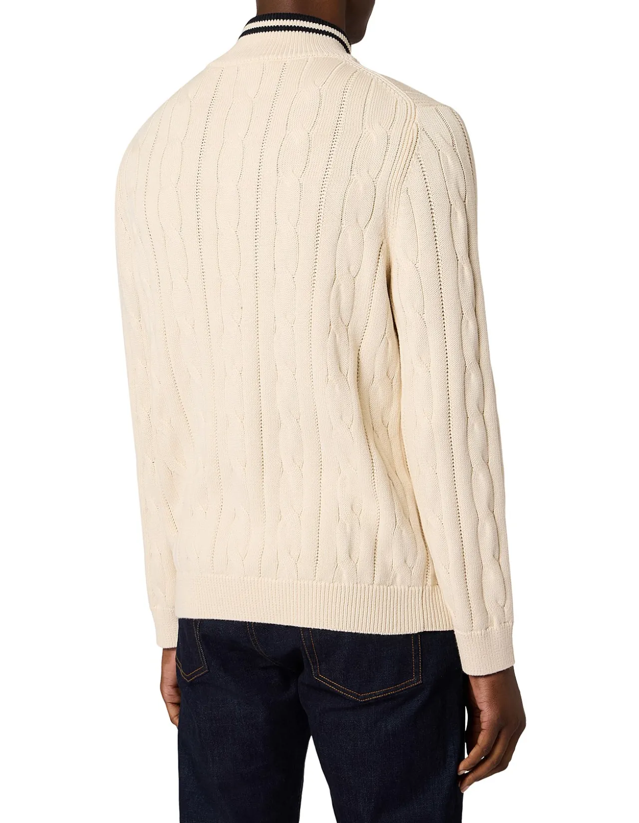 MENS SWEATER ZIP NECK