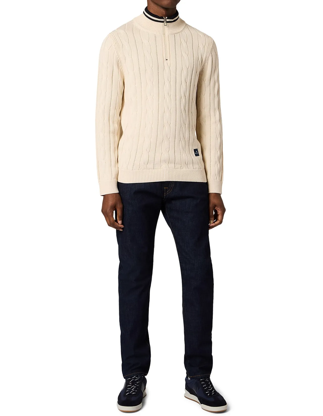 MENS SWEATER ZIP NECK