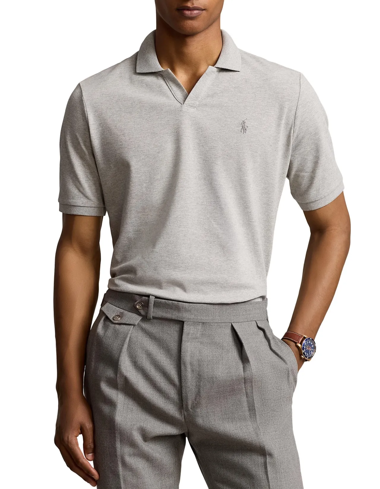Mens Classic Fit Mesh Polo