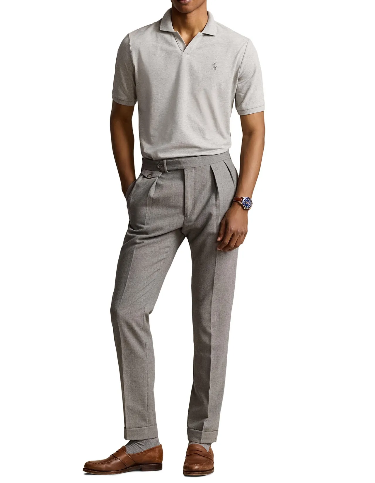 Mens Classic Fit Mesh Polo