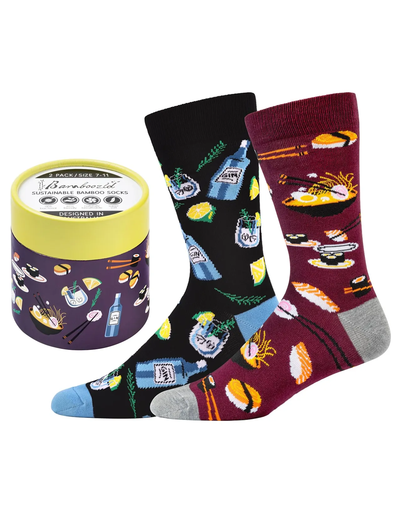 MENS FRIDAY DATE NIGHT SOCKS 2 PACK GIFT CAN