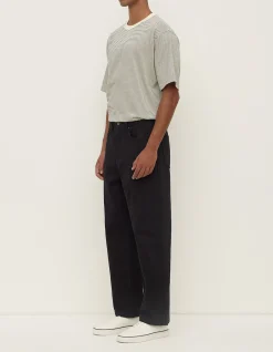 Mens Relaxed True Black Cotton Denim Jeans