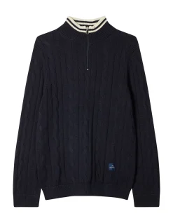 MENS SWEATER ZIP NECK