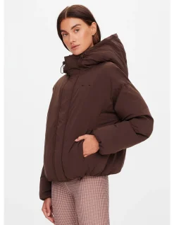 Mercer Cocoa Recycled Hooded Puffer Jacket