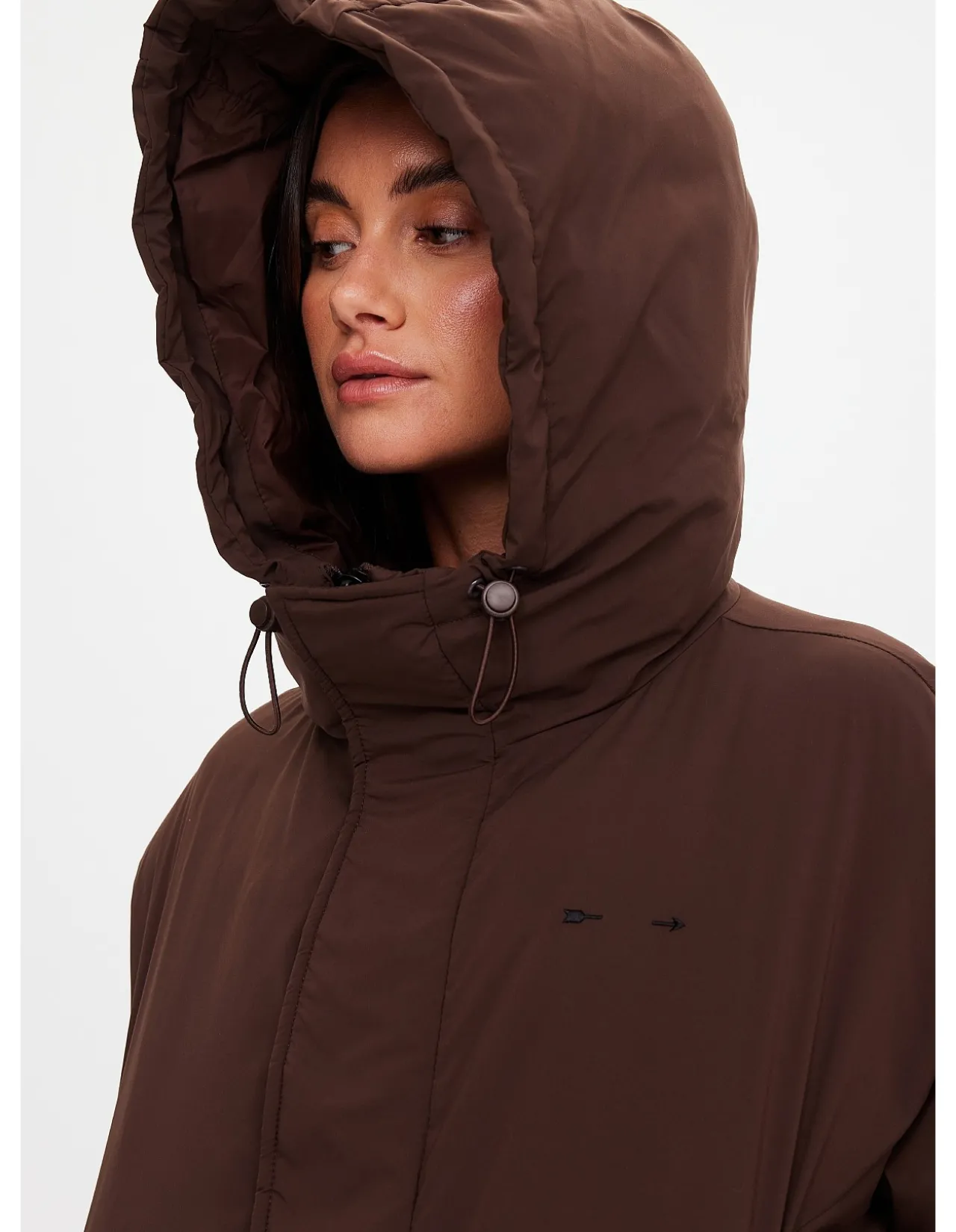 Mercer Cocoa Recycled Hooded Puffer Jacket