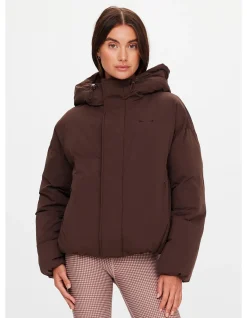 Mercer Cocoa Recycled Hooded Puffer Jacket