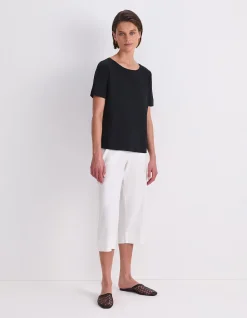 MERCERISED COTTON CREW TEE