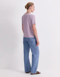 MERCERISED COTTON CREW TEE