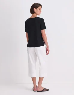 MERCERISED COTTON CREW TEE